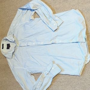 Mens Simon carter button down dress shirt size 15 neck slim fit